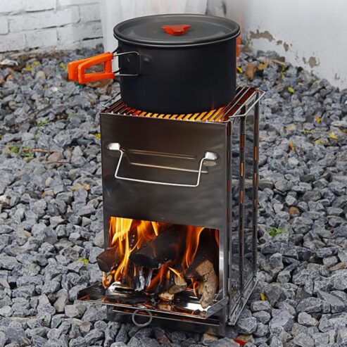 Portable Camping Stove & Grill Combo