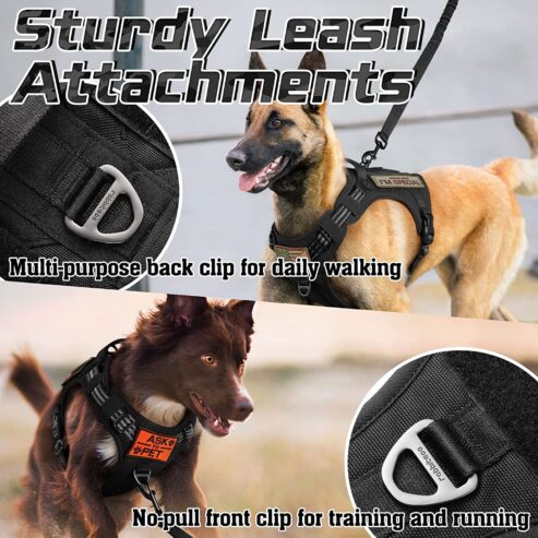 Rabbitgoo Tactical Dog Harness No Pull