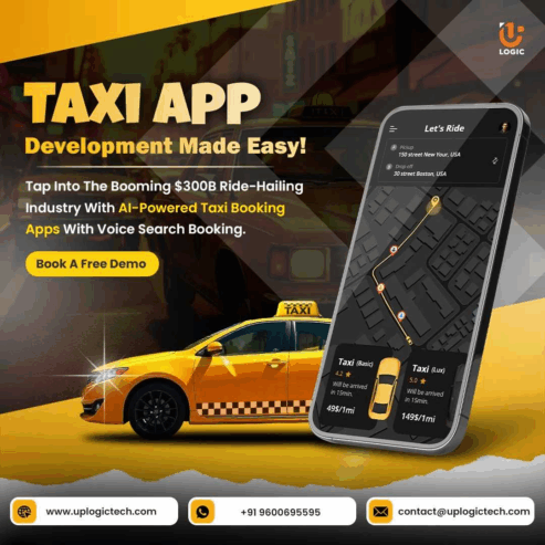 Say It. Ride It. – AI-Powered Taxi Booking App Solutions from Uplogic!